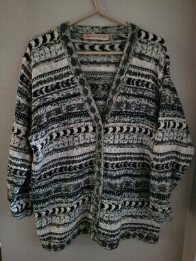 Vintage Moon Patterned Cardigan Sweater